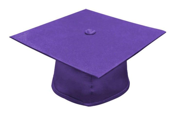 Matte Purple High School Cap - Graduation Seller
