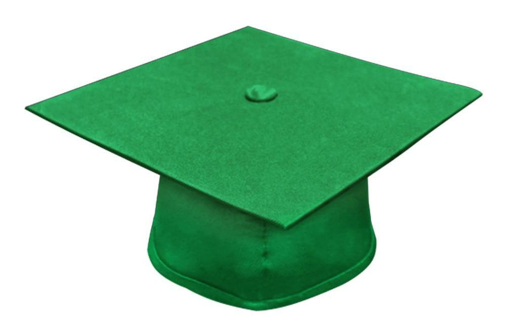 Matte Green High School Cap - Graduation Seller