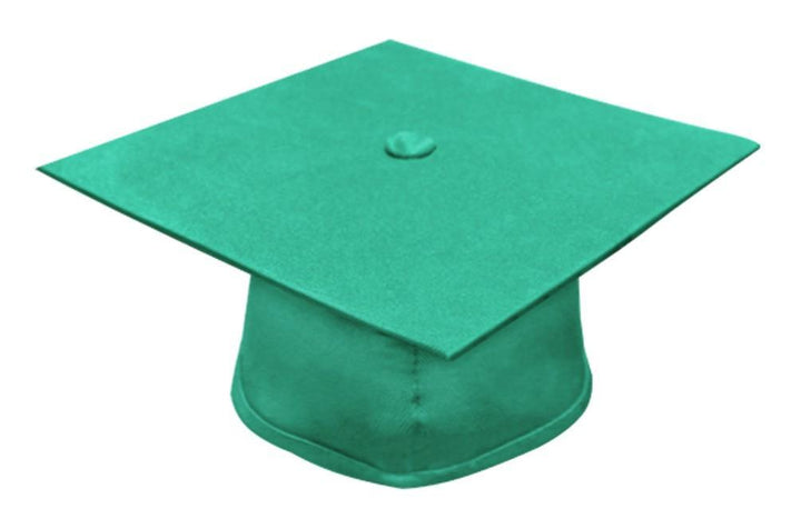 Matte Emerald Green High School Cap - Graduation Seller