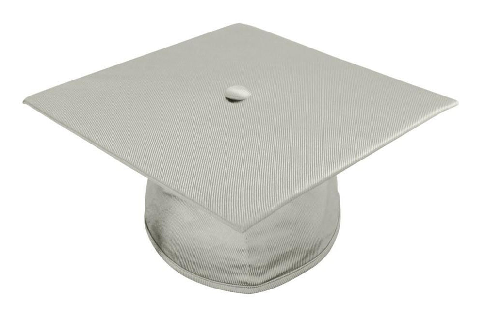 Shiny Silver Bachelors Graduation Cap - Graduation Seller