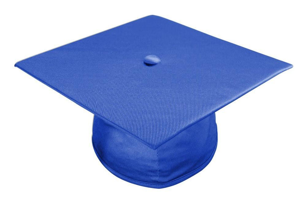 Shiny Royal Blue Elementary Cap - Graduation Seller