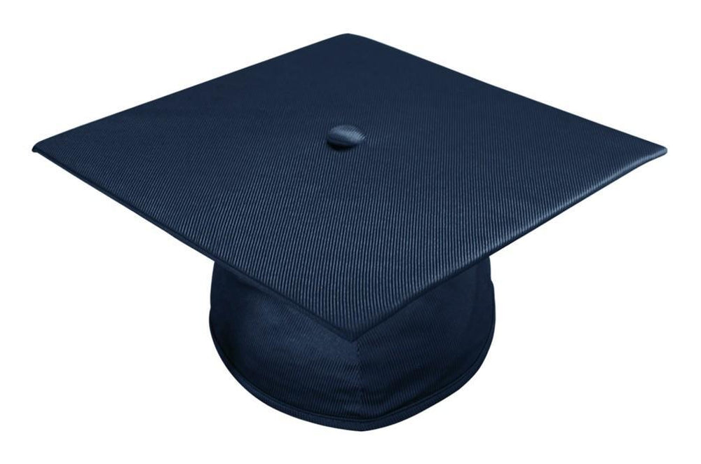 Shiny Navy Blue Bachelors Academic Graduation Cap - Graduation Seller