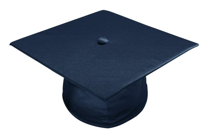 Shiny Navy Blue High School Cap - Graduation Seller