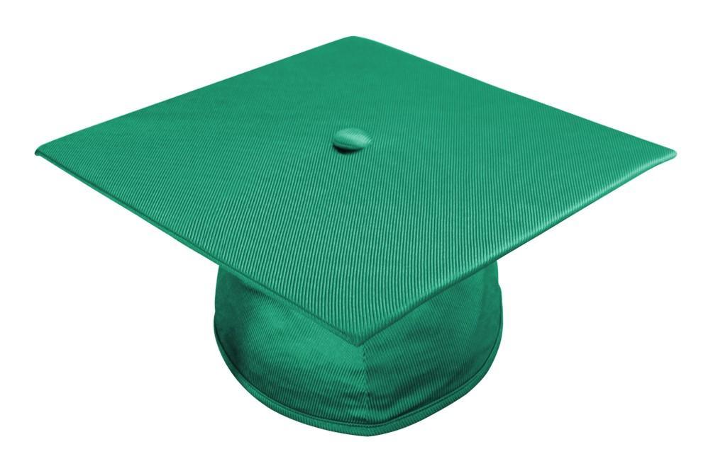 Shiny Emerald Green High School Cap - Graduation Seller
