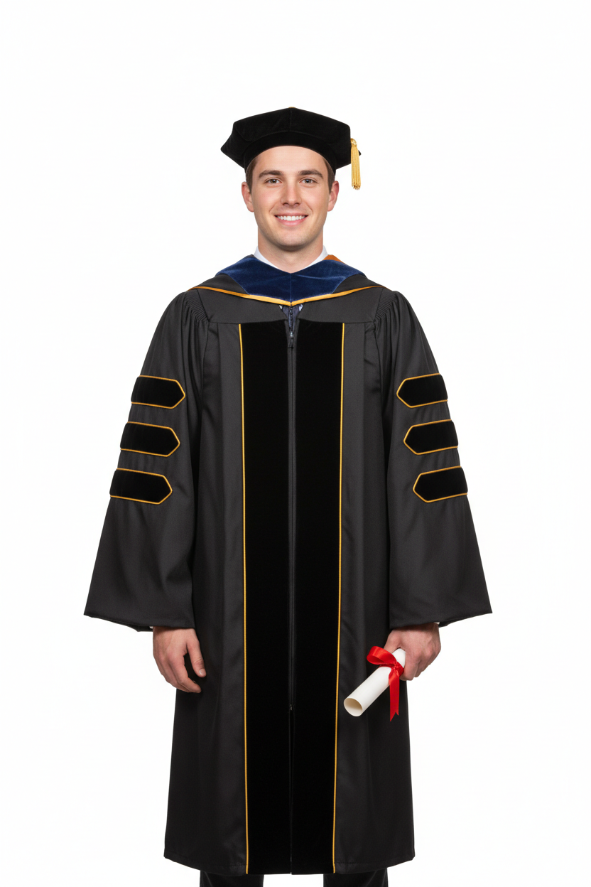 Colorado Boulder Doctoral Regalia 模特展示图