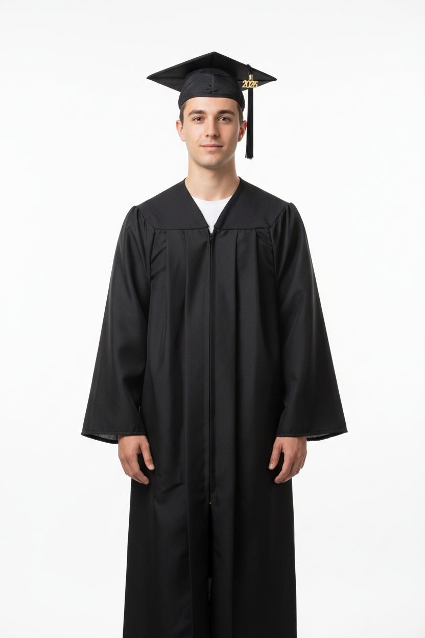 Colorado Boulder Matte Black Cap Gown