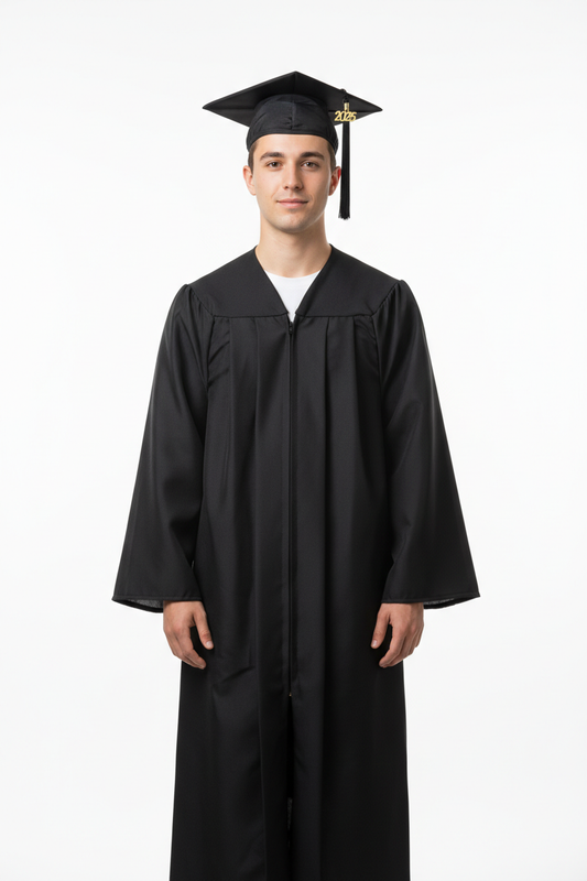 Colorado Boulder Matte Black Cap Gown