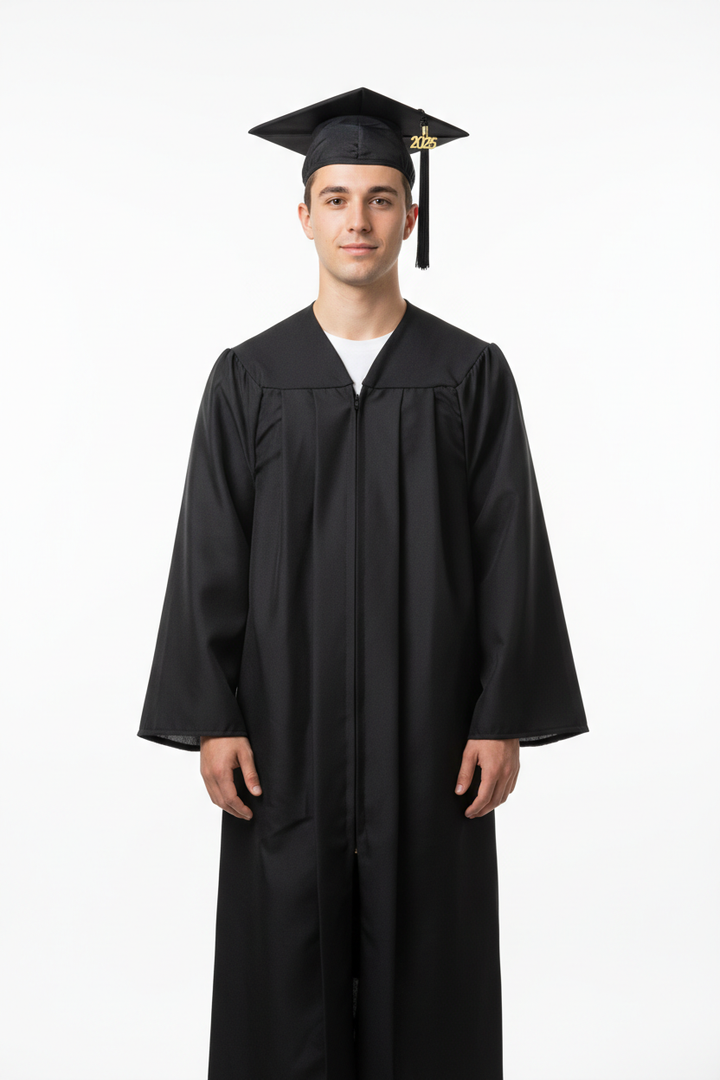 Colorado Boulder Matte Black Cap Gown