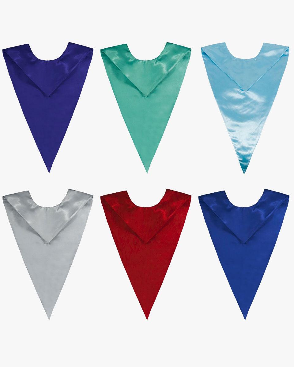 Traditional One Color V Stoles - 10 Colors Available - Graduation Seller