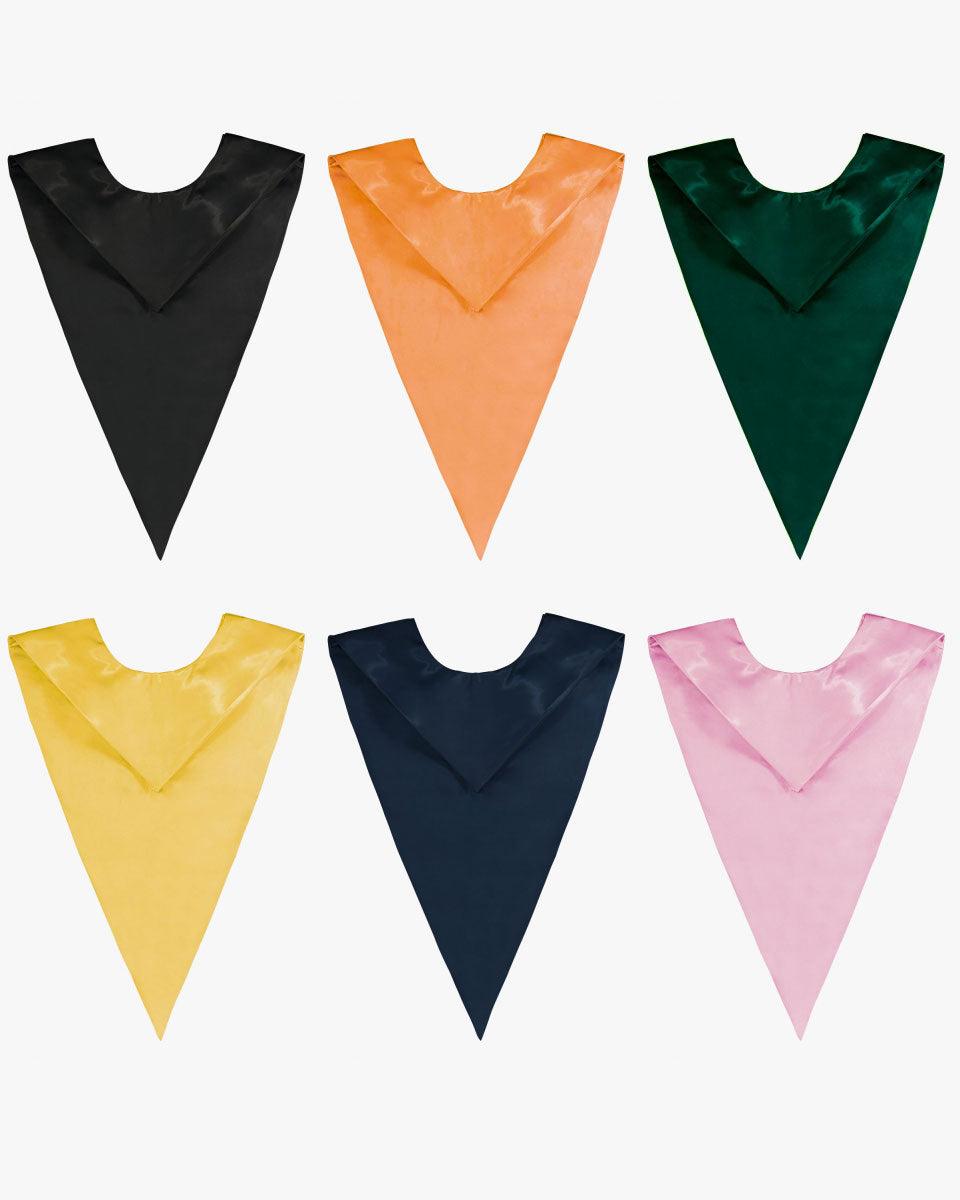 Traditional One Color V Stoles - 10 Colors Available - Graduation Seller