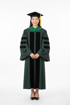 Custom Classic Doctoral Gown, Tam and Hood Package