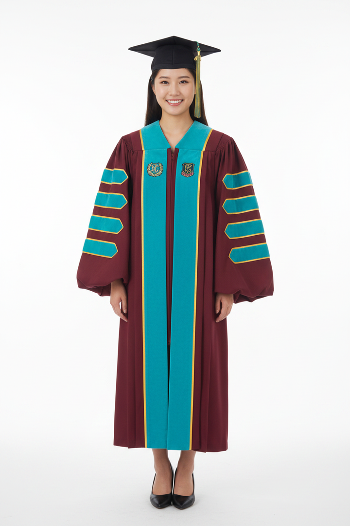 Custom Deluxe Doctoral Gown Personalized