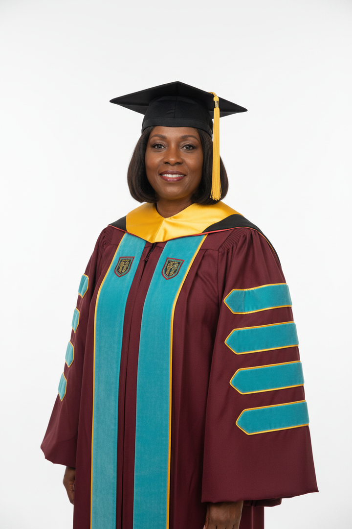Custom Doctoral Graduation Tam Gown Hood Package