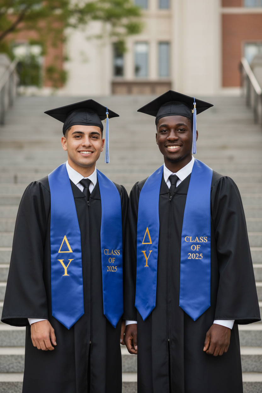 Delta Upsilon Greek Lettered Stole w/ Year