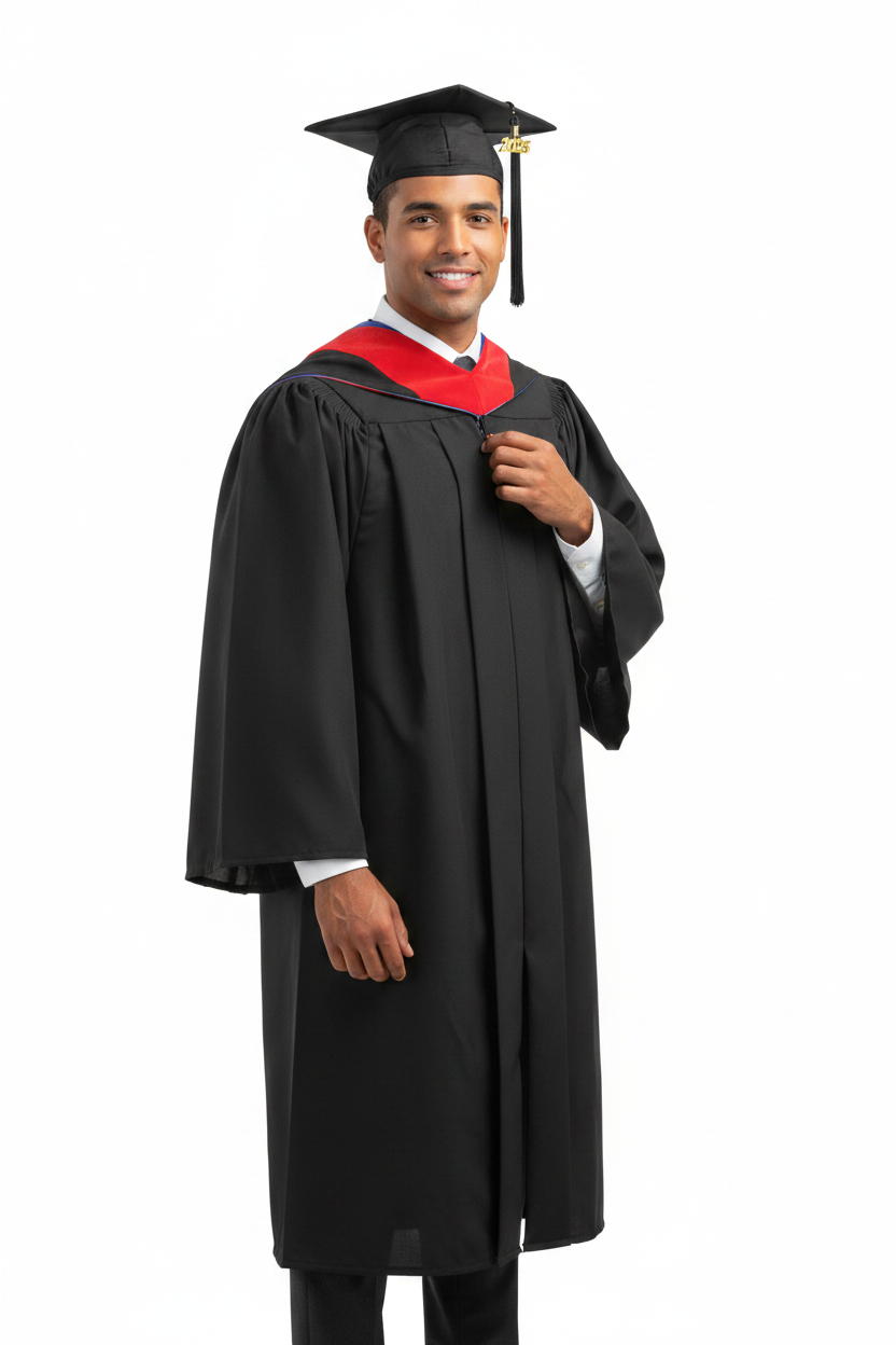 Deluxe Black Bachelors Gown Hood Package