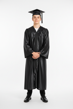 Deluxe Black Bachelors Cap & Gown