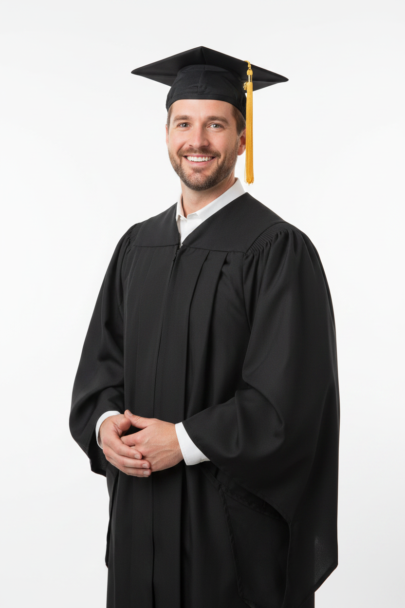 Deluxe Masters Graduation Gown