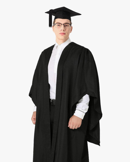 UK British Deluxe Fluted Bachelor Graduation Gown & Mortarboard - Graduation Seller