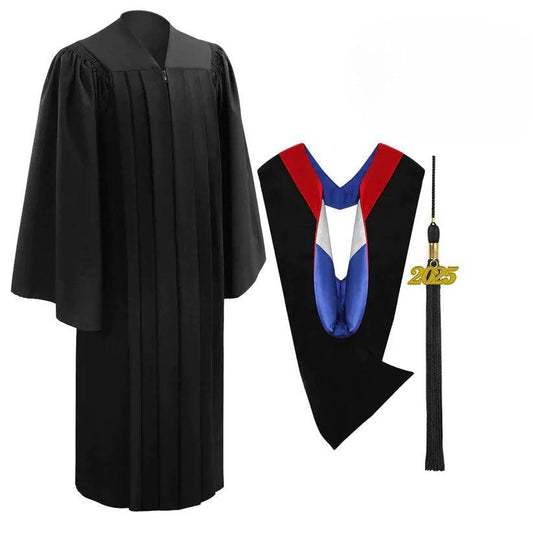 Deluxe Black Bachelors Graduation Gown & Hood Package - Graduation Seller
