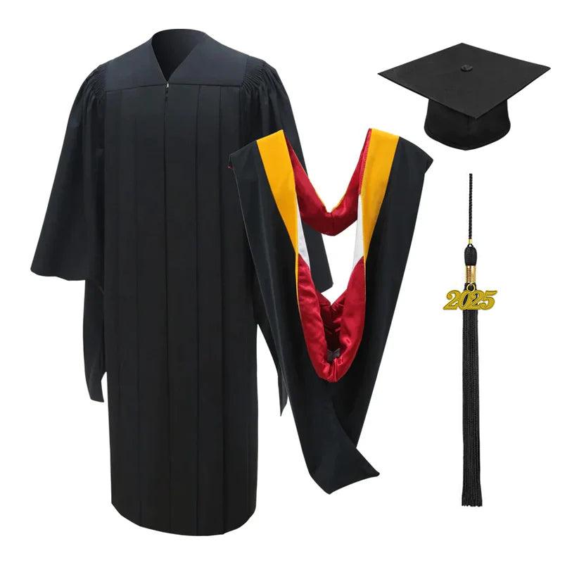 Deluxe Masters Graduation Cap, Gown & Hood Package - Graduation Seller