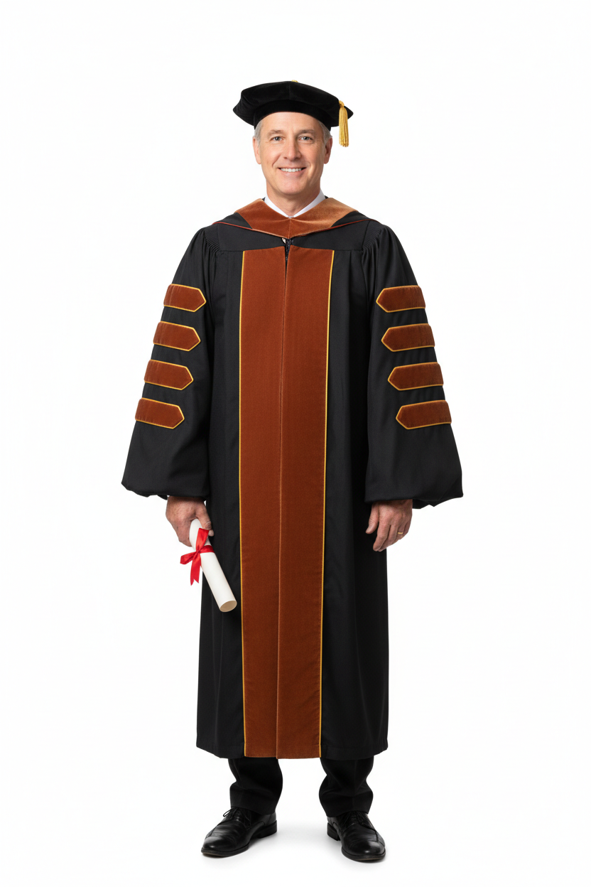 Doctor of Dramatic Arts & Fine Arts Doctoral Gown 模特展示图