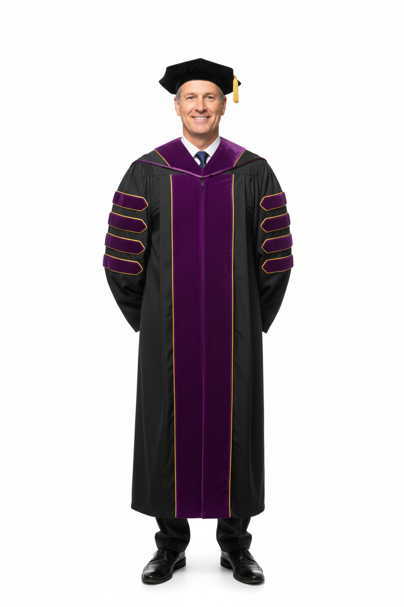 Doctor of Law Doctoral Gown 模特展示图