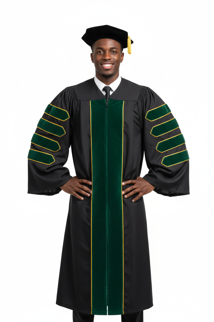 Doctor of Medicine Doctoral Gown 模特展示图