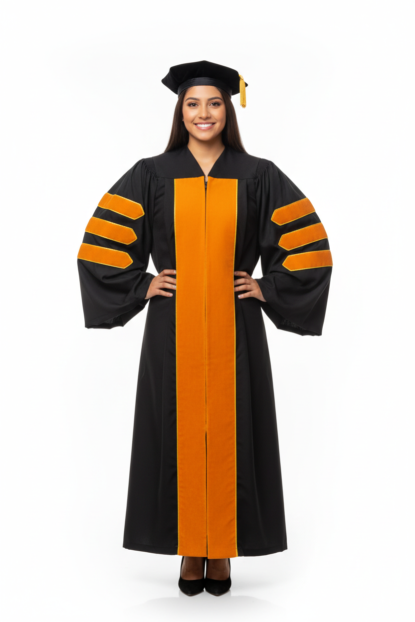 Doctor of Nursing Doctoral Gown 模特展示图
