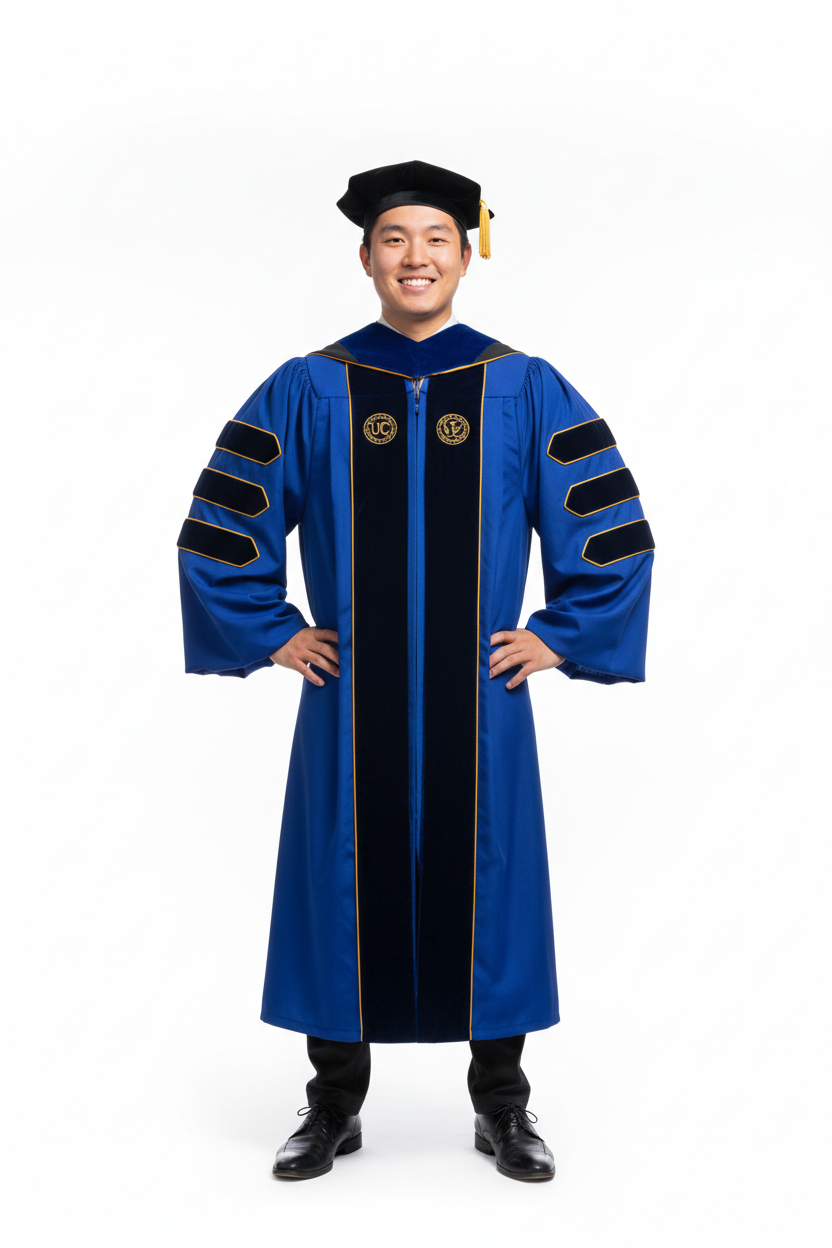 Doctoral Gown for UC Berkeley Graduation 模特展示图