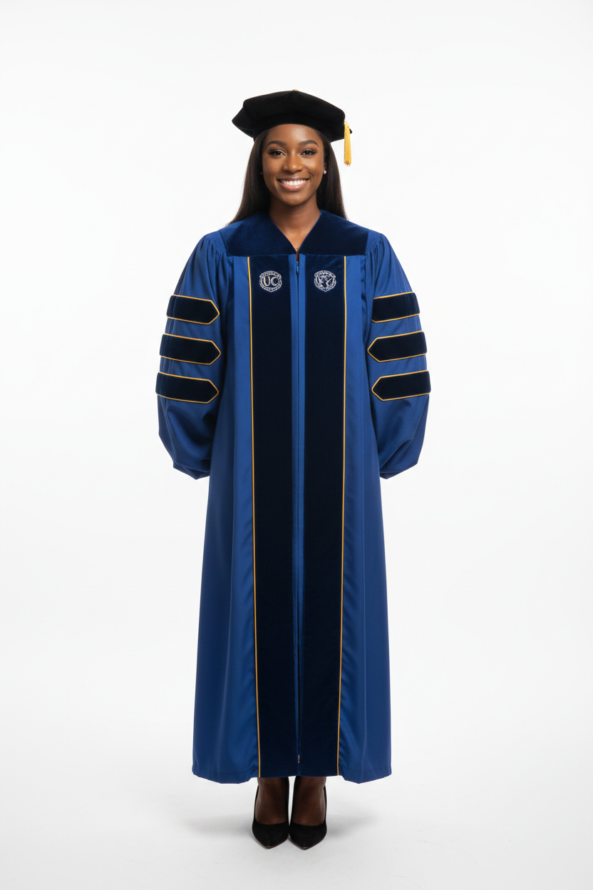 Doctoral Gown for UC Berkeley Graduation 专属模特展示图