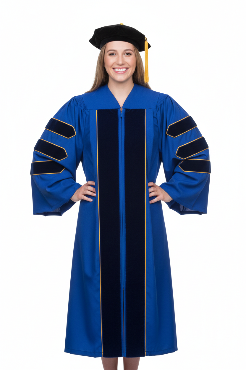 Doctoral Gown for UC Santa Barbara Graduation 模特展示图