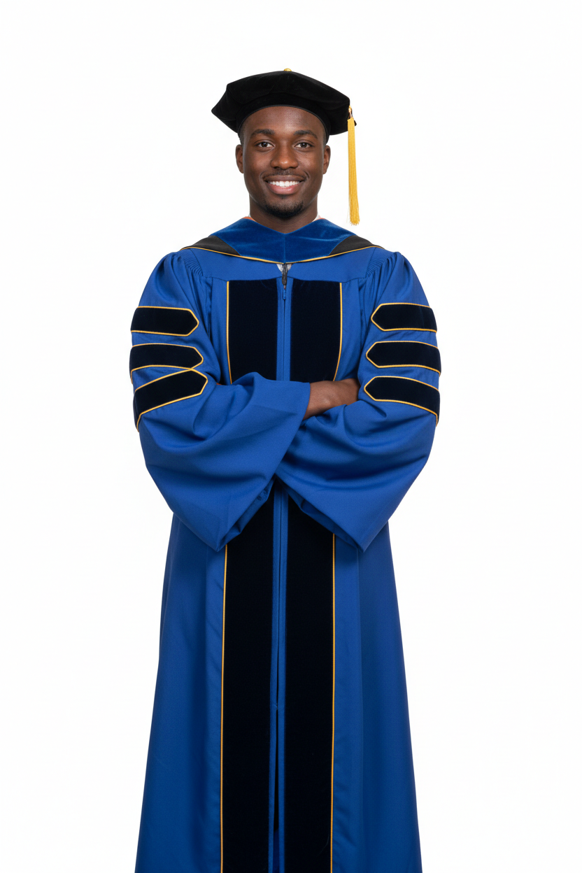 Doctoral Gown for UC Santa Cruz Graduation 模特展示图