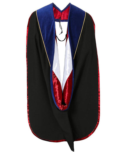 Deluxe PHD Doctoral Hood with Gold Piping - 10 Color Combinations Available - Graduation Seller