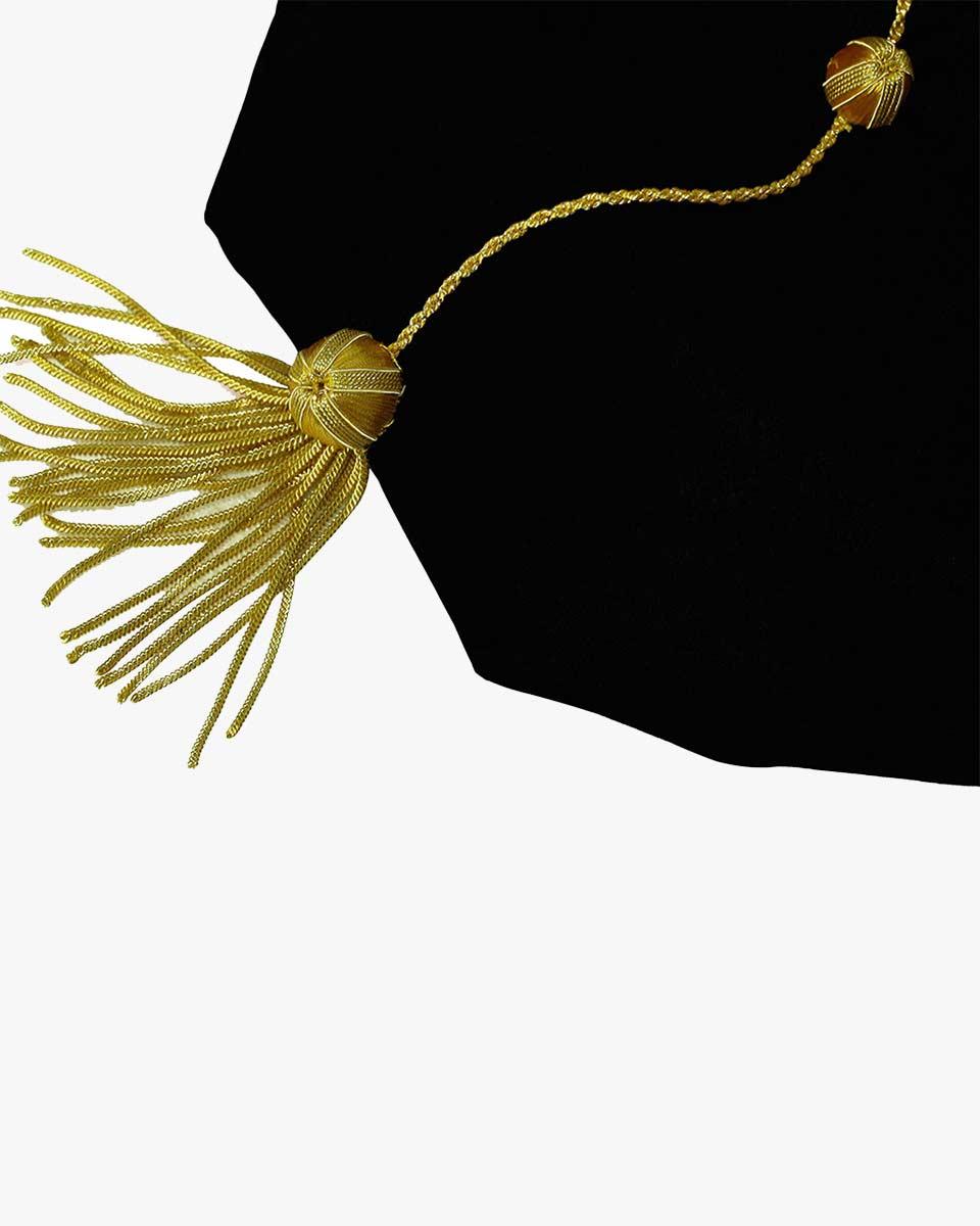 Black Deluxe Doctorate Tam – 4-6-8 Sided Available - Graduation Seller