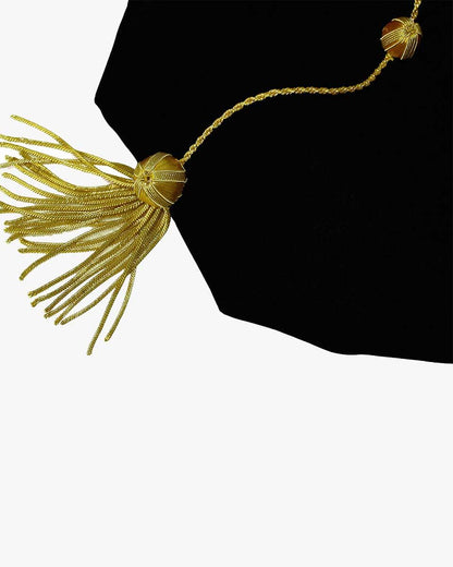 Black Deluxe Doctorate Tam – 4-6-8 Sided Available - Graduation Seller