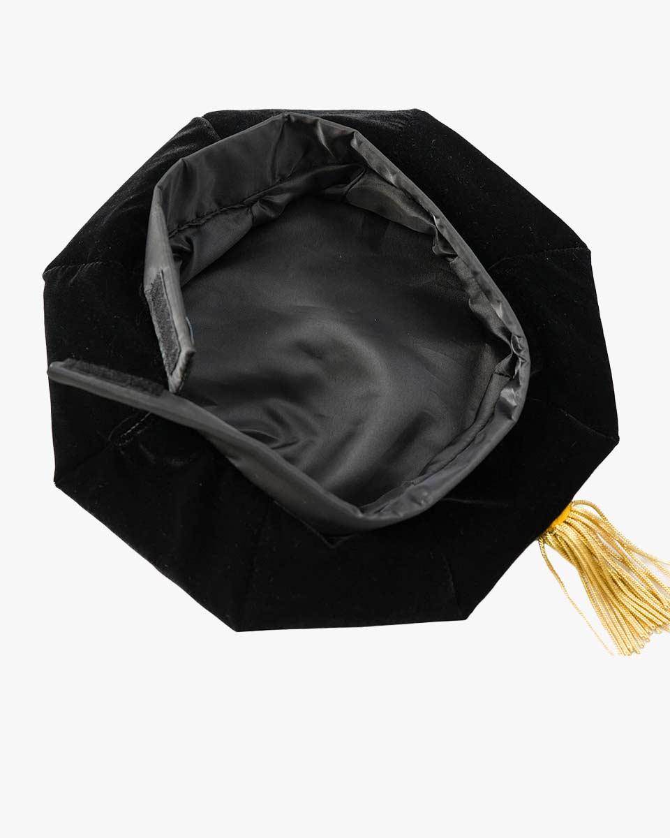 Black Deluxe Doctorate Tam – 4-6-8 Sided Available - Graduation Seller