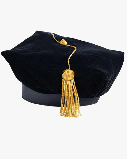 Black Deluxe Doctorate Tam – 4-6-8 Sided Available - Graduation Seller