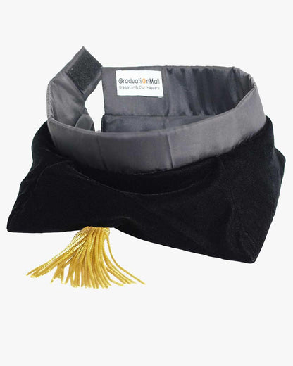 Black Deluxe Doctorate Tam – 4-6-8 Sided Available - Graduation Seller