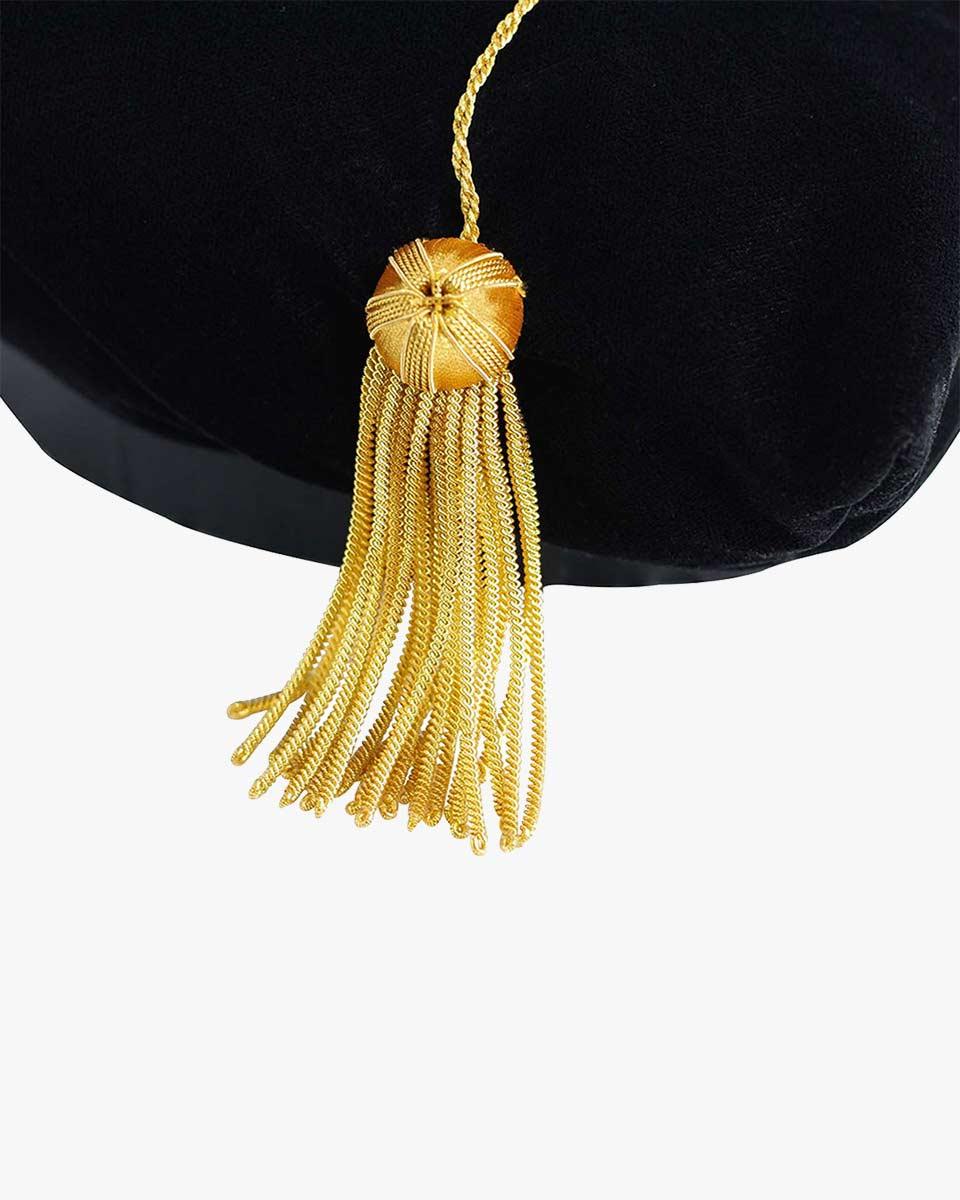 Black Deluxe Doctorate Tam – 4-6-8 Sided Available - Graduation Seller