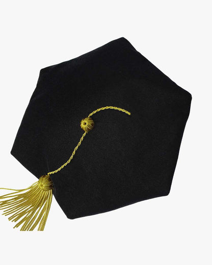 Black Deluxe Doctorate Tam – 4-6-8 Sided Available - Graduation Seller