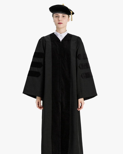 Economy Doctoral Graduation Gown, Tam & Hood Package - Graduation Seller