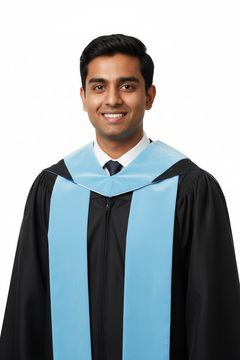 Doctor of PHD Education Hood - Royal Blue & White