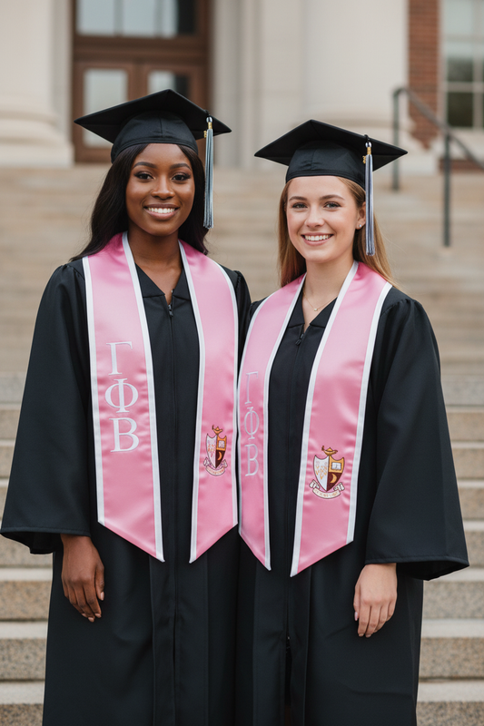 Gamma Phi Beta Trimmed Stole with Crest