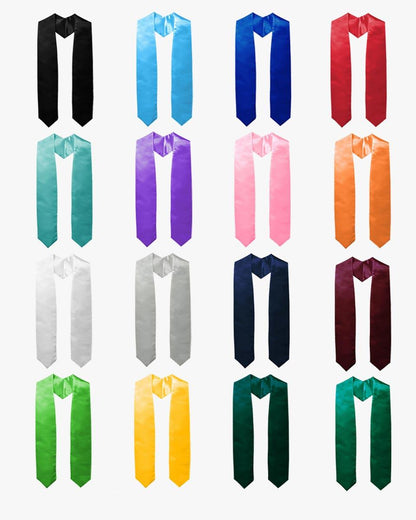 Plain Graduation Stole - 16 Colors Available - Graduation Seller