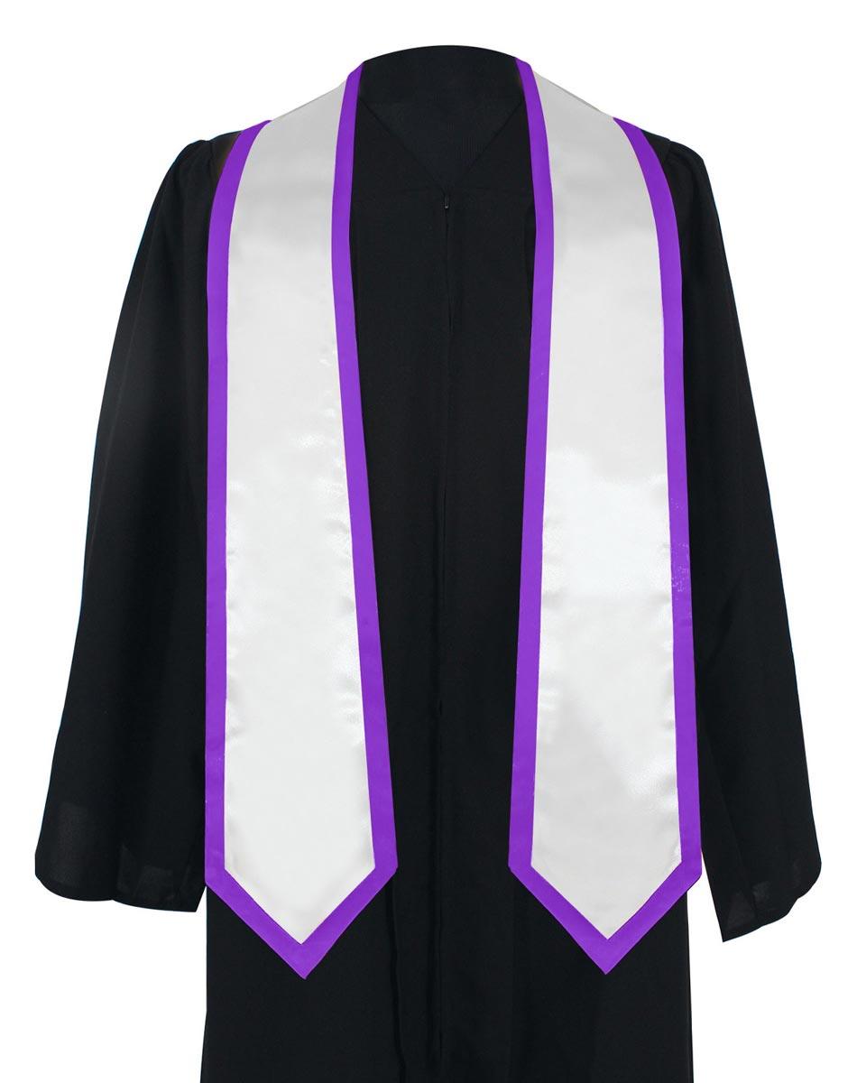 Graduation Stoles Classic End With Trim - 11 Colors Available - Graduation Seller