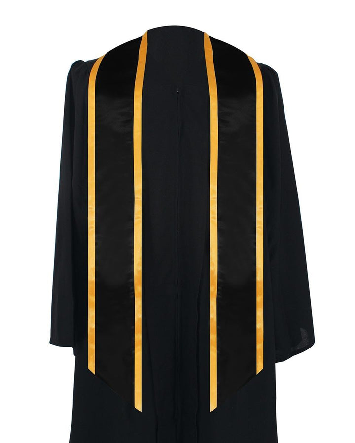 Graduation Stole Angled End With Trim - 11 Colors Available - Graduation Seller
