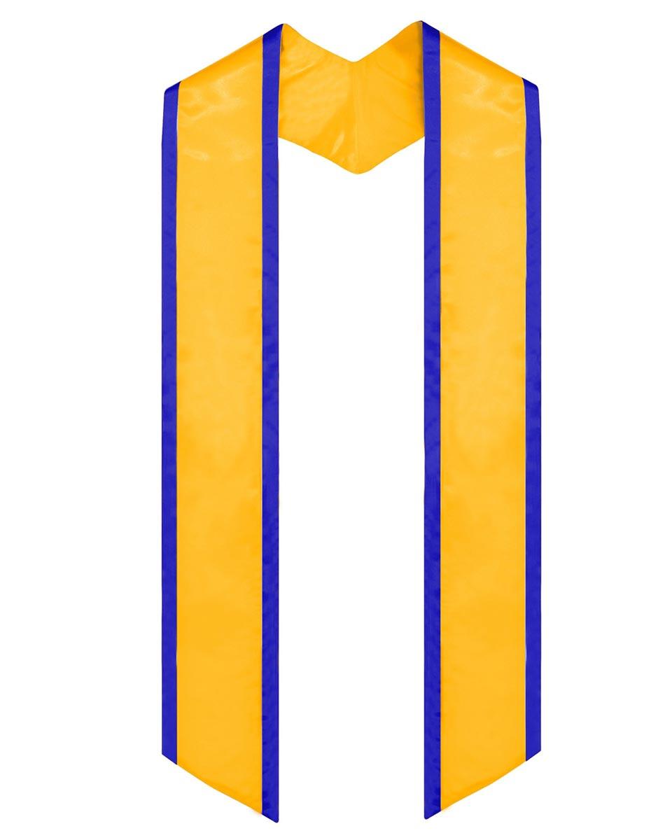 Graduation Stole Angled End With Trim - 11 Colors Available - Graduation Seller