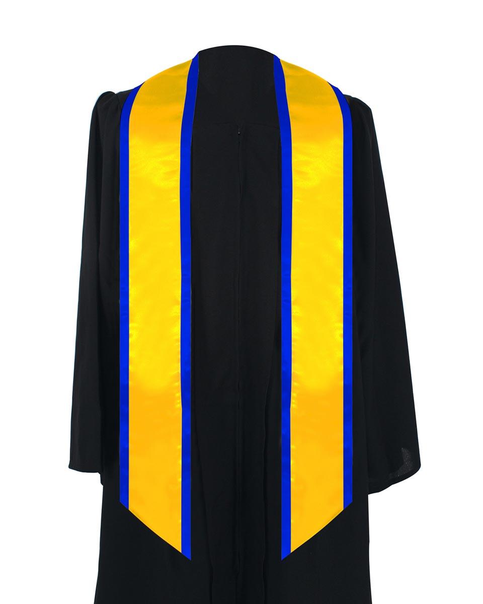 Graduation Stole Angled End With Trim - 11 Colors Available - Graduation Seller