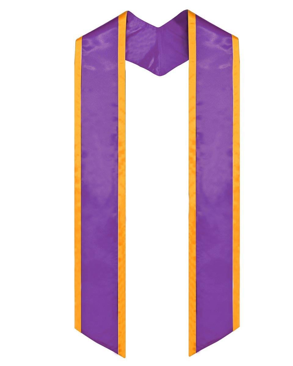 Graduation Stole Angled End With Trim - 11 Colors Available - Graduation Seller
