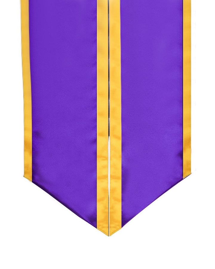 Graduation Stole Angled End With Trim - 11 Colors Available - Graduation Seller